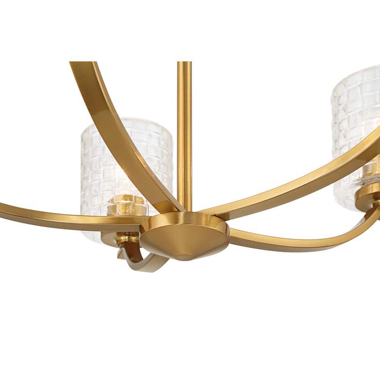 Image 5 Possini Euro Caulfield 26" Wide Gold and Glass 5-Light Chandelier more views
