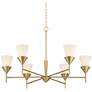 3_Possini Euro Caulfield 36" Wide Gold 6-Light Chandelier