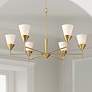 2_Possini Euro Caulfield 36" Wide Gold 6-Light Chandelier