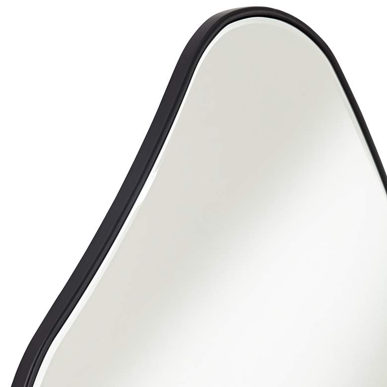 Image 4 Possini Euro Cavandish 28" x 38" Matte Black Modern Wall Mirror more views