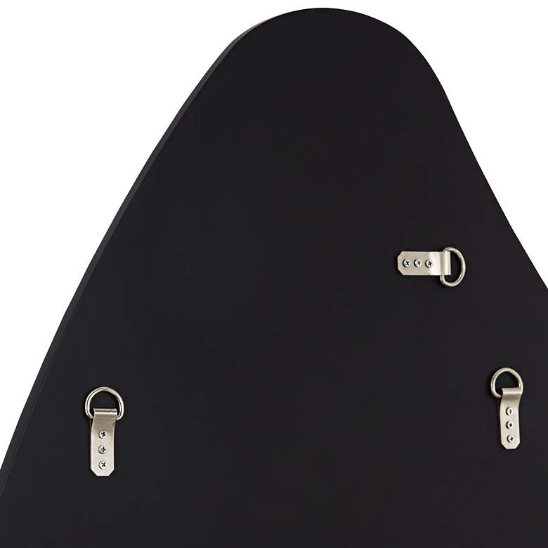 Image 5 Possini Euro Cavandish 28" x 38" Matte Black Modern Wall Mirror more views
