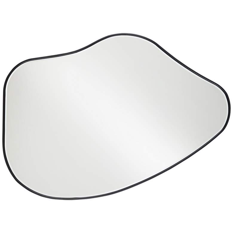 Image 6 Possini Euro Cavandish 28" x 38" Matte Black Modern Wall Mirror more views