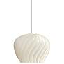 3_Possini Euro Cavelli 15" Wide Modern Dome White Swirl Pendant Light