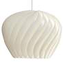 4_Possini Euro Cavelli 15" Wide Modern Dome White Swirl Pendant Light more views