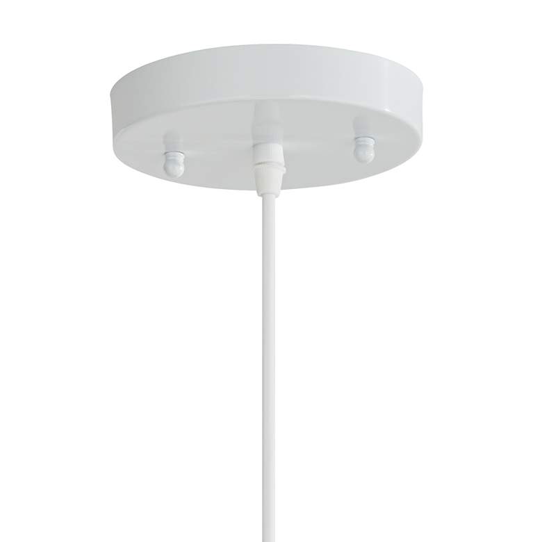 Image 4 Possini Euro Cavelli 15" Wide Modern Dome White Swirl Pendant Light more views