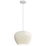 6_Possini Euro Cavelli 15" Wide Modern Dome White Swirl Pendant Light more views