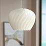 7_Possini Euro Cavelli 15" Wide Modern Dome White Swirl Pendant Light more views