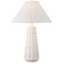 Possini Euro Cayon 30 1/2" Pleated Shade Modern White Table Lamp
