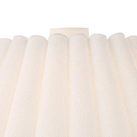 Image3 of Possini Euro Cayon 30 1/2" Pleated Shade Modern White Table Lamp more views