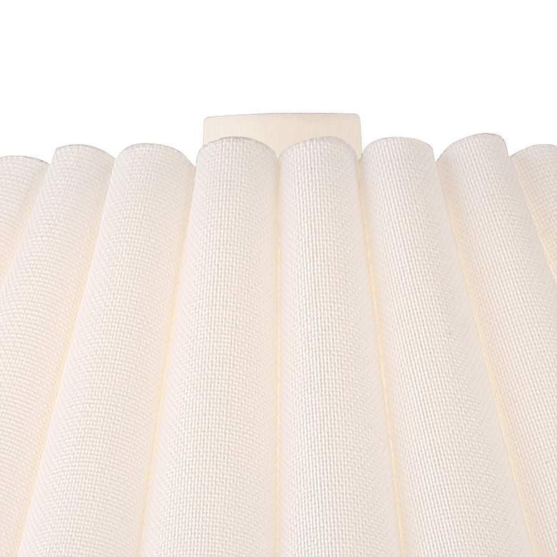 Image 3 Possini Euro Cayon 30 1/2" Pleated Shade Modern White Table Lamp more views
