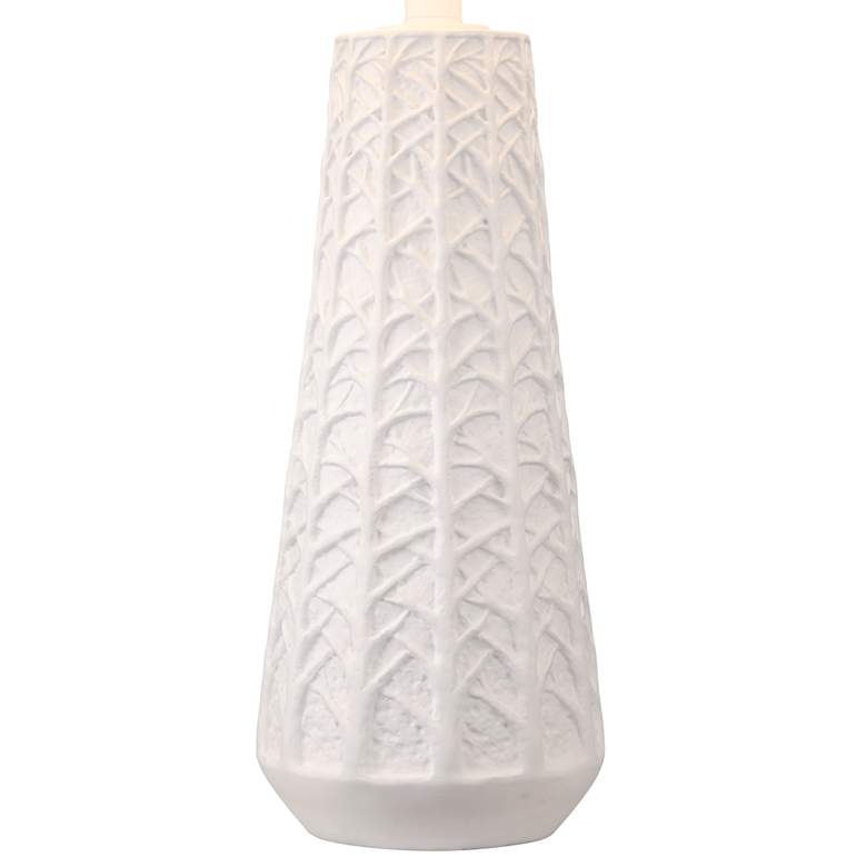 Image 6 Possini Euro Cayon 30 1/2" Pleated Shade Modern White Table Lamp more views