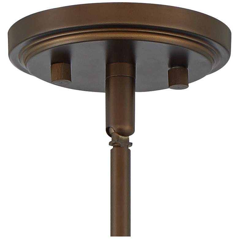 Image 4 Possini Euro Cecil 11" Wide Bronze and Modern Glass Mini Pendant more views