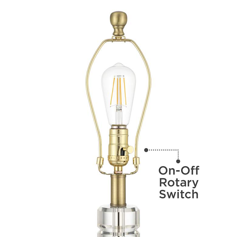 Image 5 Possini Euro Cecil 31" High Modern Brass and Clear Acrylic Table Lamp more views