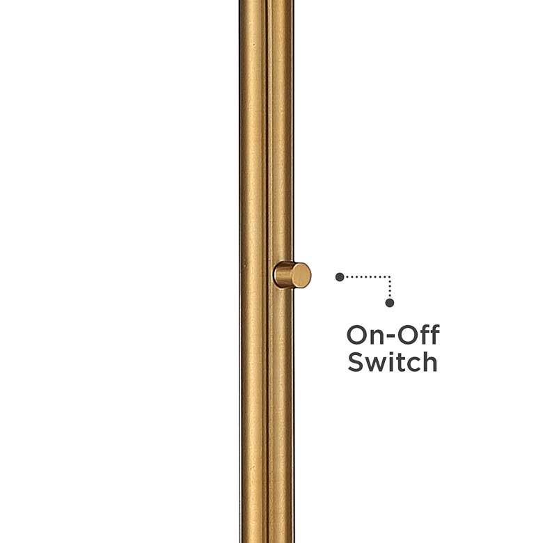 Image 4 Possini Euro Cecil Warm Gold and Opal Glass Torchiere Floor Lamp more views