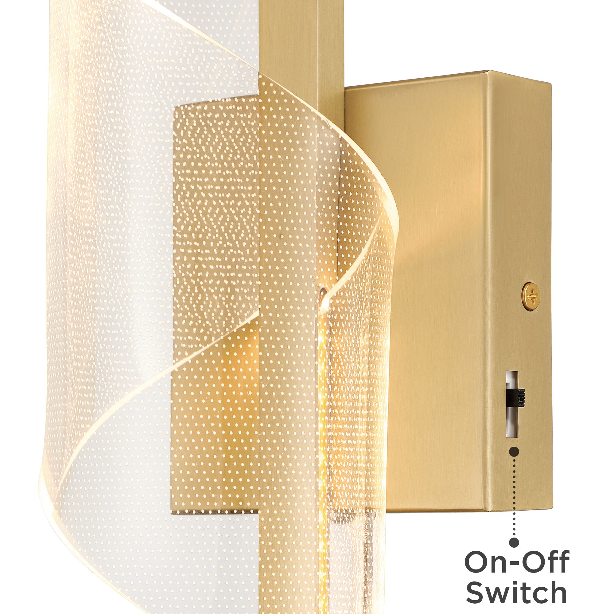 Image 5 Possini Euro Cecila 13" High Brushed Gold CCT LED Wall Sconce more views