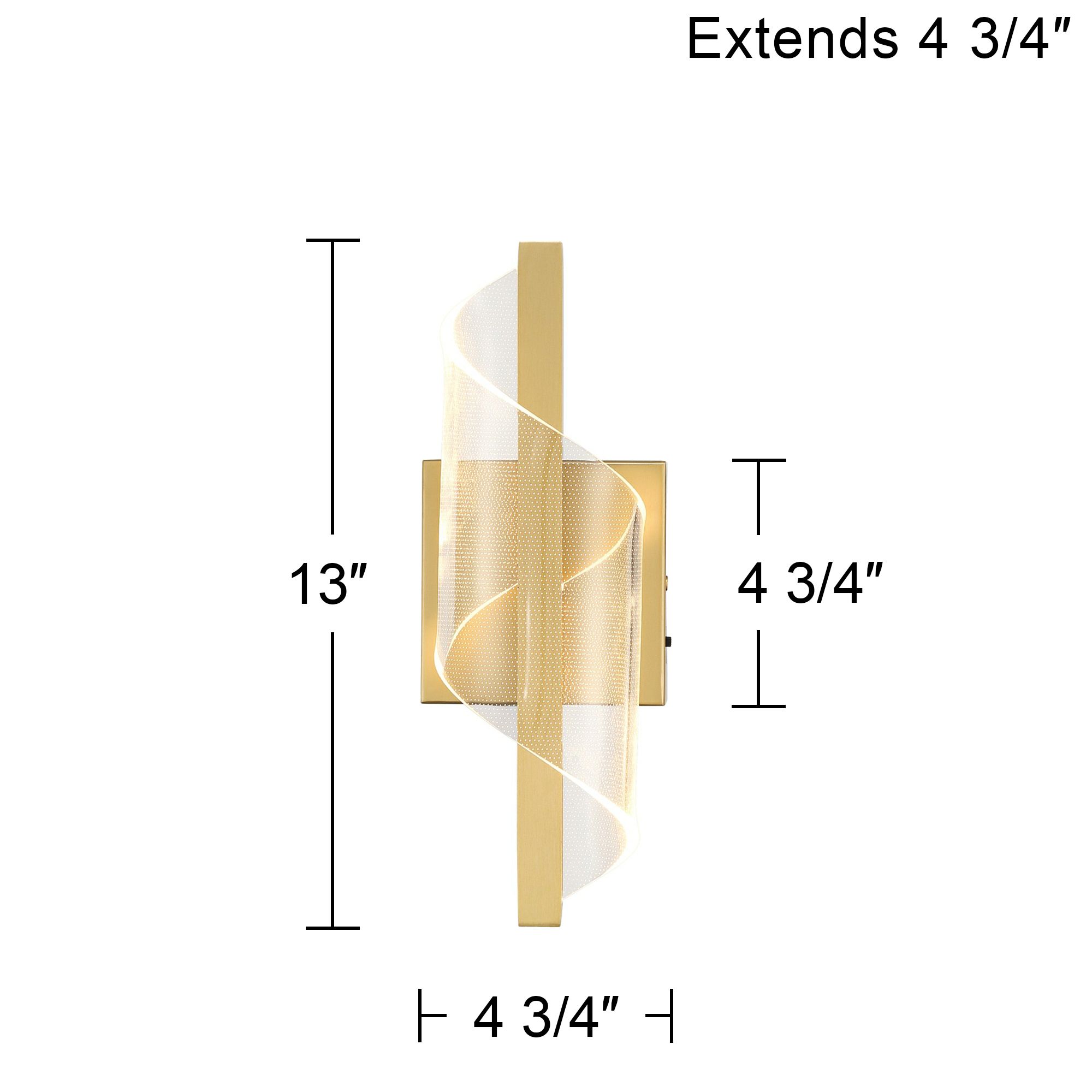 Possini Euro Cecila 13" High Brushed Gold CCT LED Wall Sconce