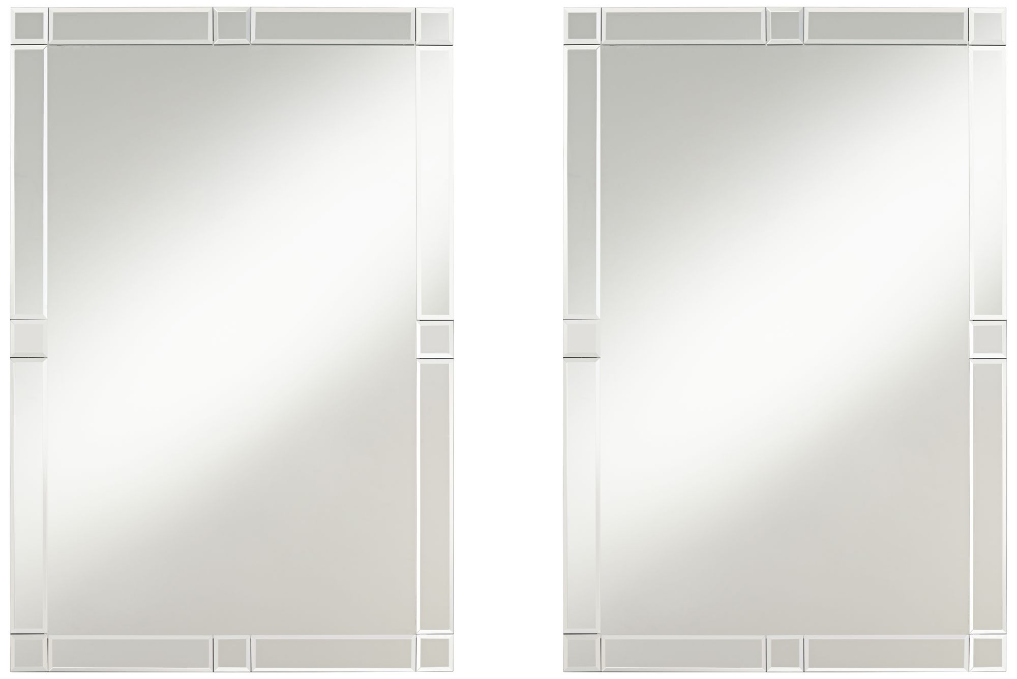 Thumbnail1 of Possini Euro Cecili 23 1/2" x 35 1/2" Tiled Wall Mirror Set of 2