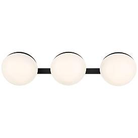 Image2 of Possini Euro Celine 23" Wide Black 3-Light Bath Light