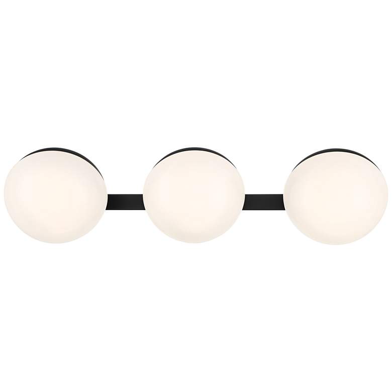 Image 2 Possini Euro Celine 23" Wide Black 3-Light Bath Light