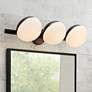 Thumbnail1 of Possini Euro Celine 23" Wide Black 3-Light Bath Light