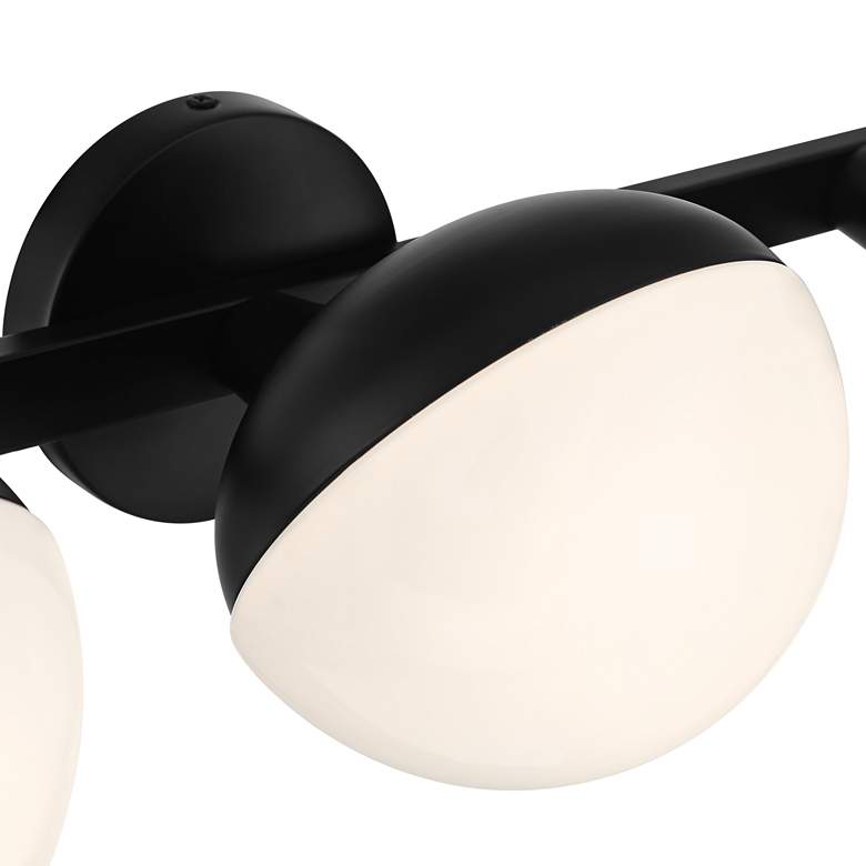 Image 4 Possini Euro Celine 23" Wide Black 3-Light Bath Light more views