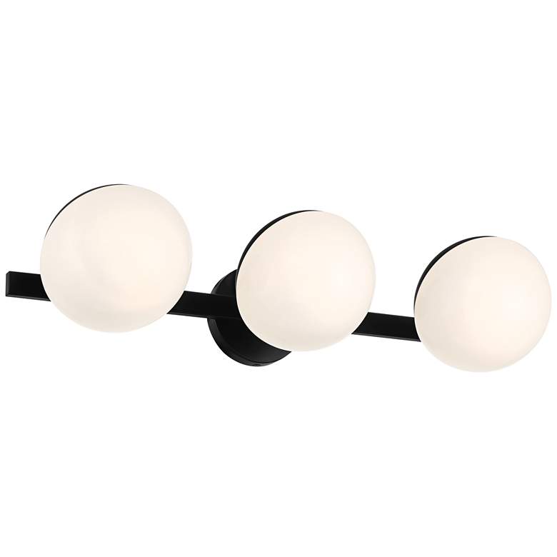 Image 5 Possini Euro Celine 23" Wide Black 3-Light Bath Light more views