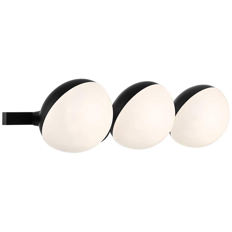 Image 6 Possini Euro Celine 23" Wide Black 3-Light Bath Light more views