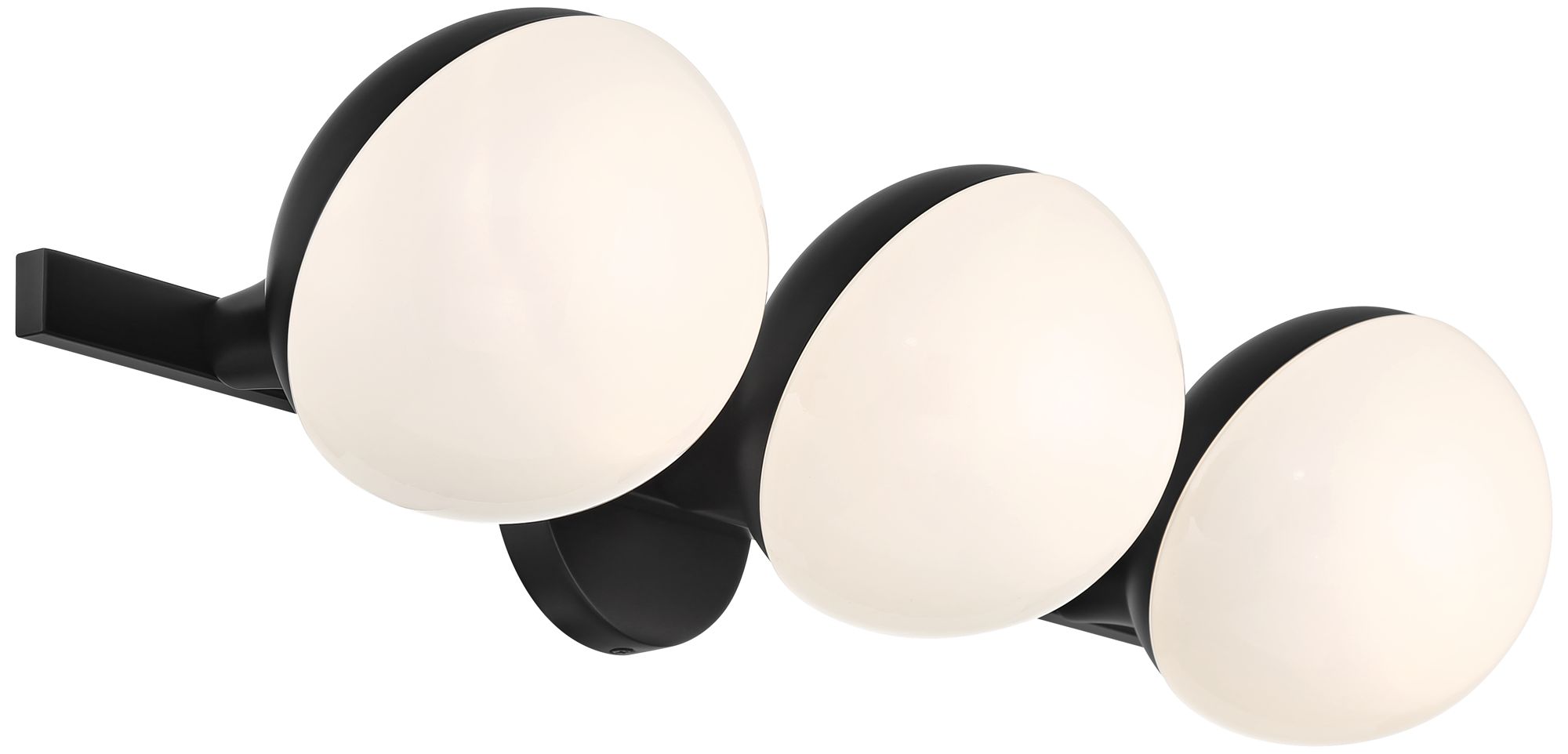 Watch A Video About the Possini Euro Celine Black 3 Light Bath Light