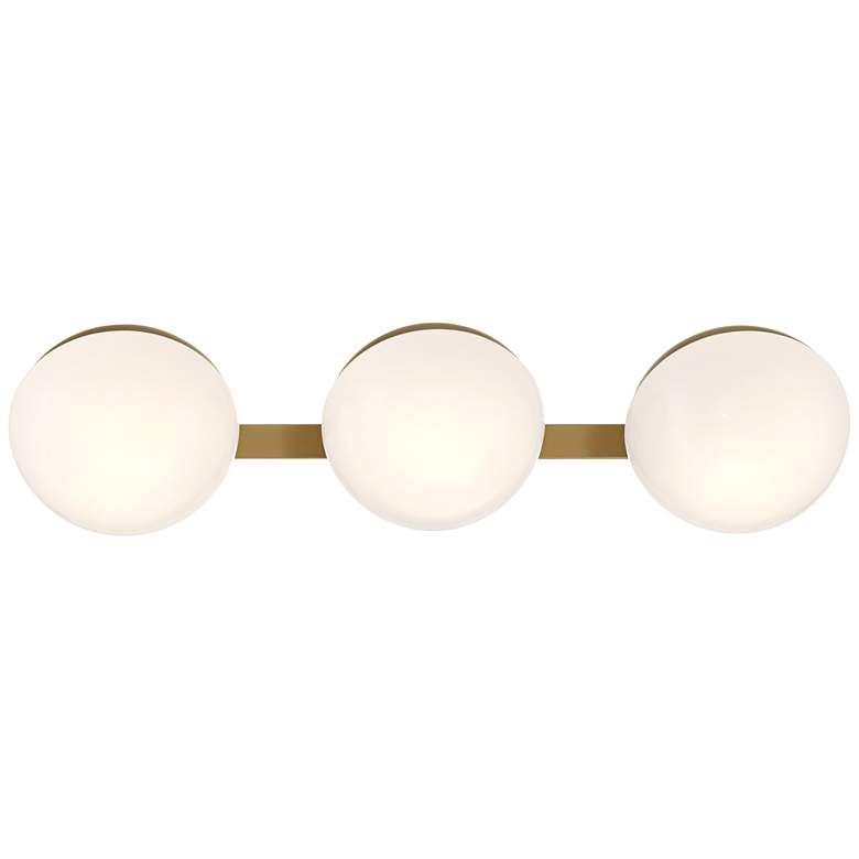 Image 2 Possini Euro Celine 23" Wide Warm Brass 3-Light Bath Light