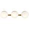 Possini Euro Celine 23" Wide Warm Brass 3-Light Bath Light