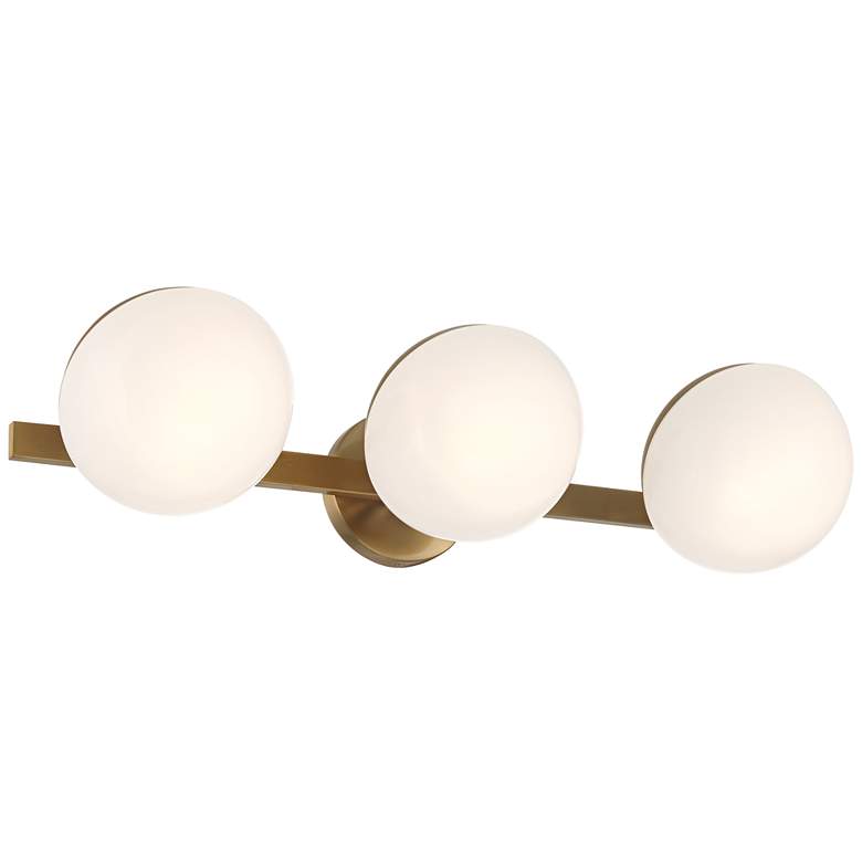 Image 5 Possini Euro Celine 23" Wide Warm Brass 3-Light Bath Light more views