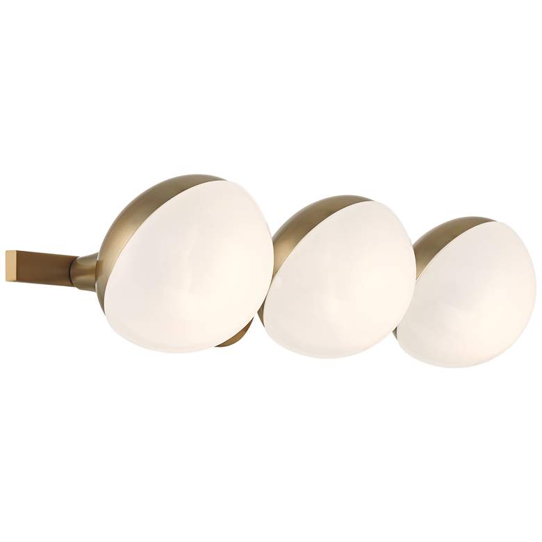 Image 6 Possini Euro Celine 23" Wide Warm Brass 3-Light Bath Light more views