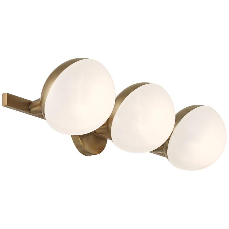Image 7 Possini Euro Celine 23" Wide Warm Brass 3-Light Bath Light more views