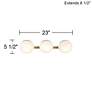 Possini Euro Celine 23" Wide Warm Brass 3-Light Bath Light