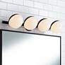 Thumbnail1 of Possini Euro Celine 30" Wide Black 4-Light Bath Light