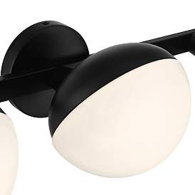 Image4 of Possini Euro Celine 30" Wide Black 4-Light Bath Light more views