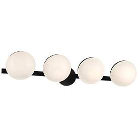 Image5 of Possini Euro Celine 30" Wide Black 4-Light Bath Light more views