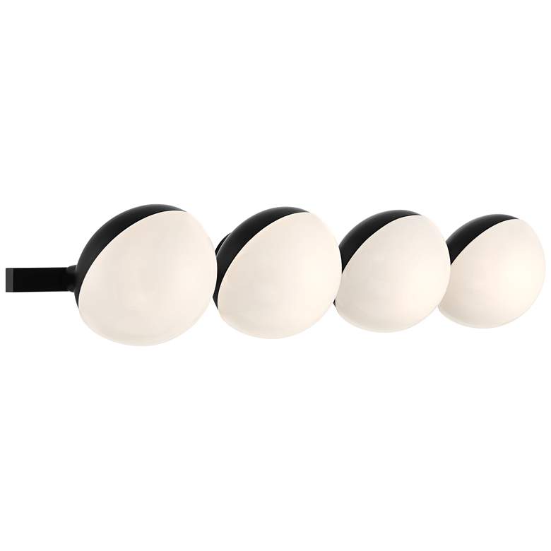 Image 6 Possini Euro Celine 30" Wide Black 4-Light Bath Light more views
