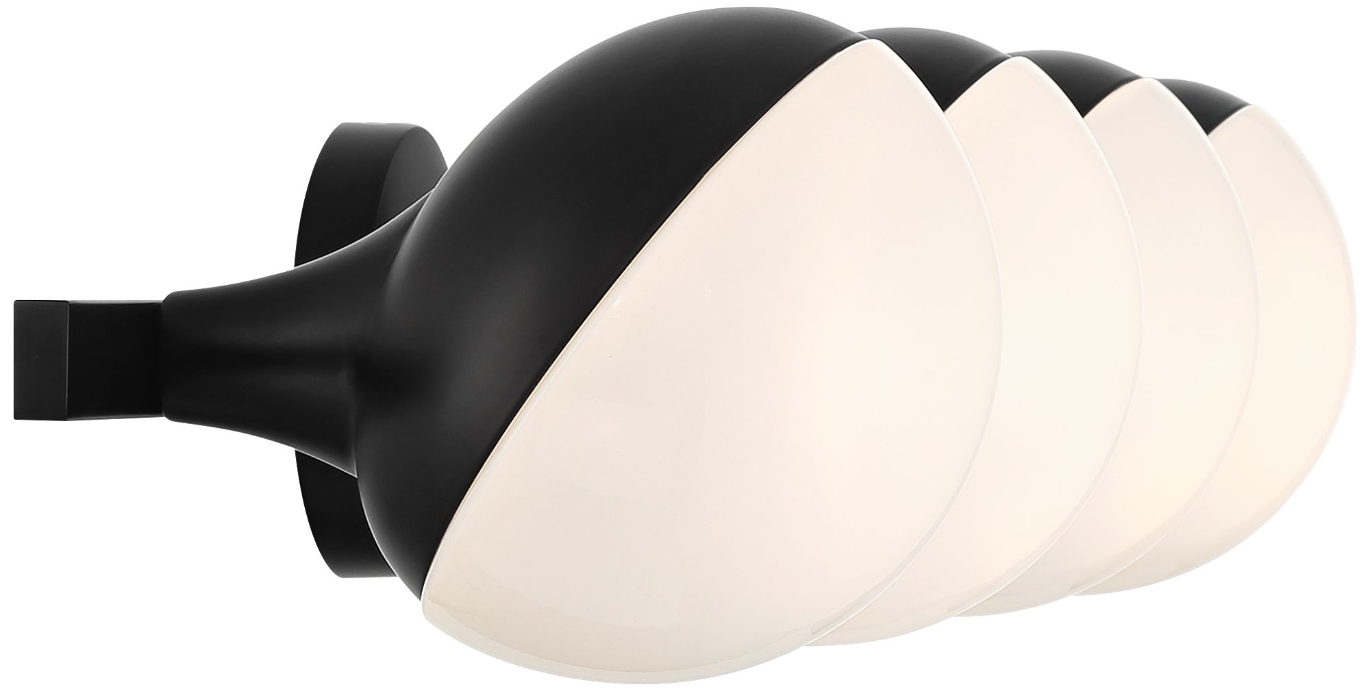 Possini Euro Celine 30" Wide Black 4-Light Bath Light