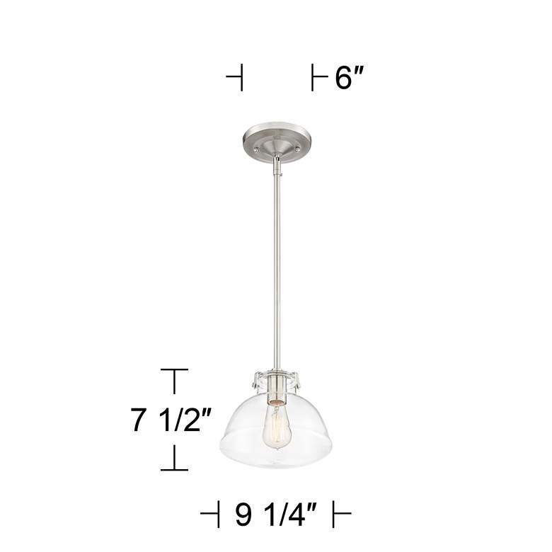Image 6 Possini Euro Celyn 9 1/4 inch Wide Brushed Nickel Mini Pendant more views