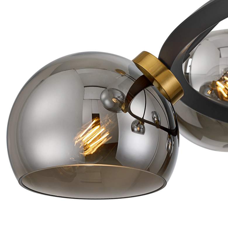 Image 3 Possini Euro Centuria 34"W Black and Gold 6-Light Chandelier more views