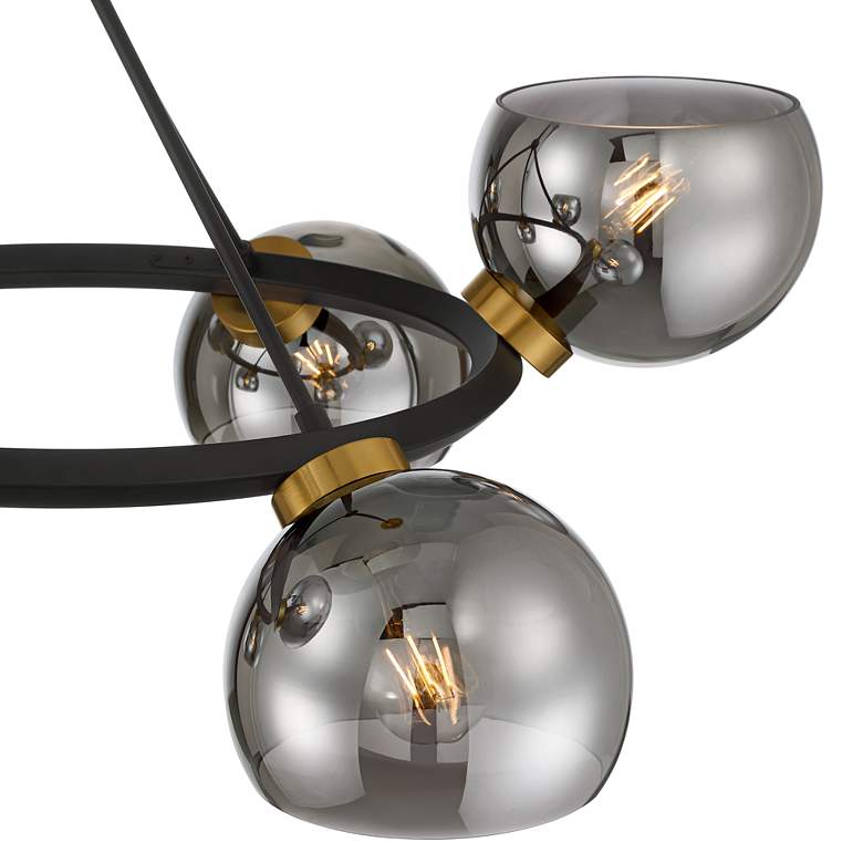 Image 4 Possini Euro Centuria 34"W Black and Gold 6-Light Chandelier more views