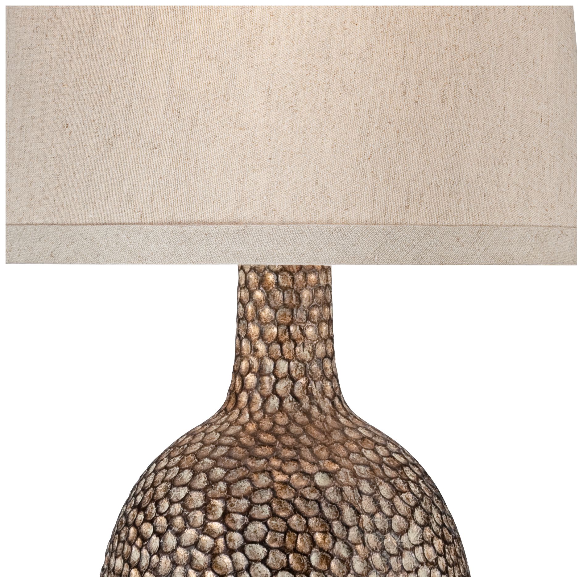 Image 3 Possini Euro Chalane 23 1/2" Hammered Antique Bronze Modern Table Lamp more views