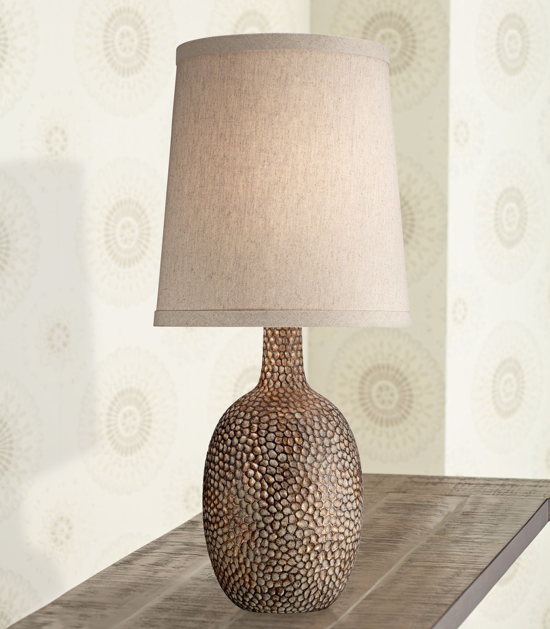 Image 7 Possini Euro Chalane 23 1/2" Hammered Bronze Table Lamps Set of 2 more views