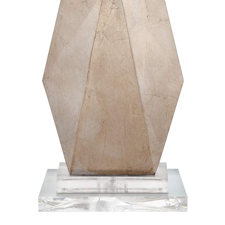 Image 4 Possini Euro Champagne Gold Modern Geometric Table Lamp with Acrylic Riser more views