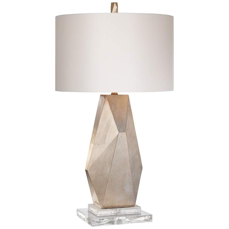 Image 5 Possini Euro Champagne Gold Modern Geometric Table Lamp with Acrylic Riser more views