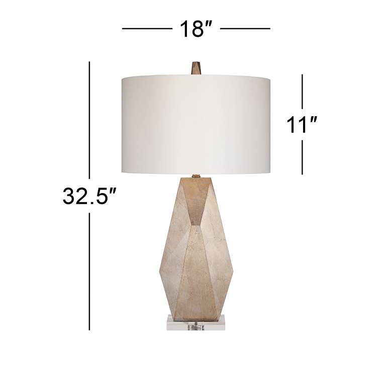 Image 6 Possini Euro Champagne Gold Modern Geometric Table Lamp with Acrylic Riser more views