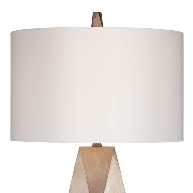 Image 3 Possini Euro Champagne Gold Modern Table Lamp with White Marble Riser more views