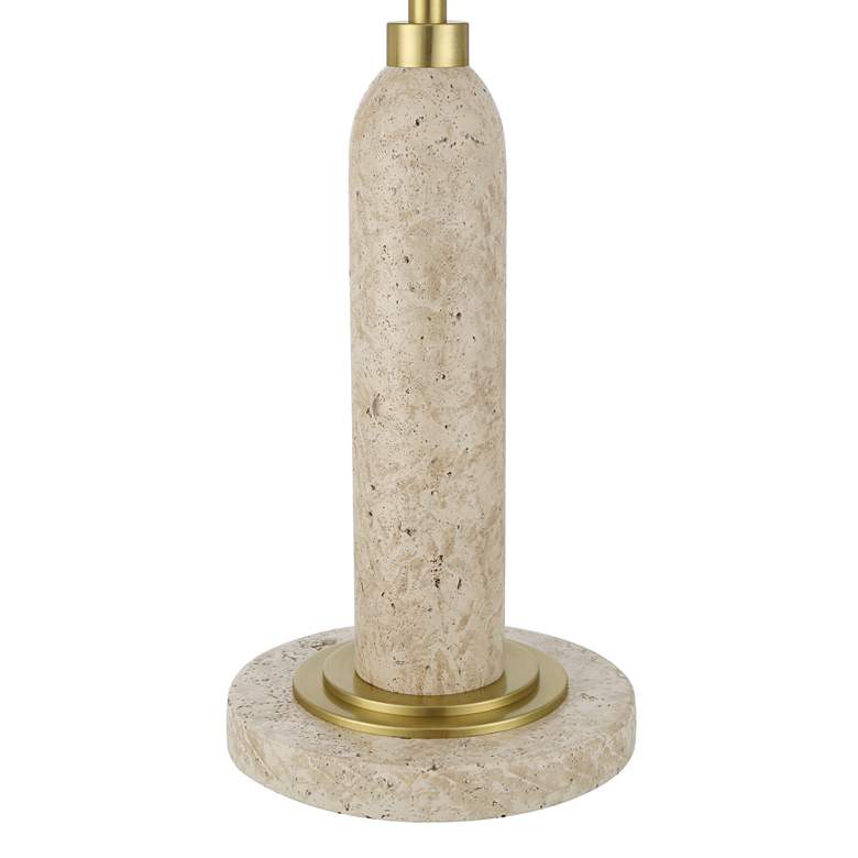 Image 6 Possini Euro Chanterelle 24 1/2" Faux Stone and Brass Dome Table Lamp more views