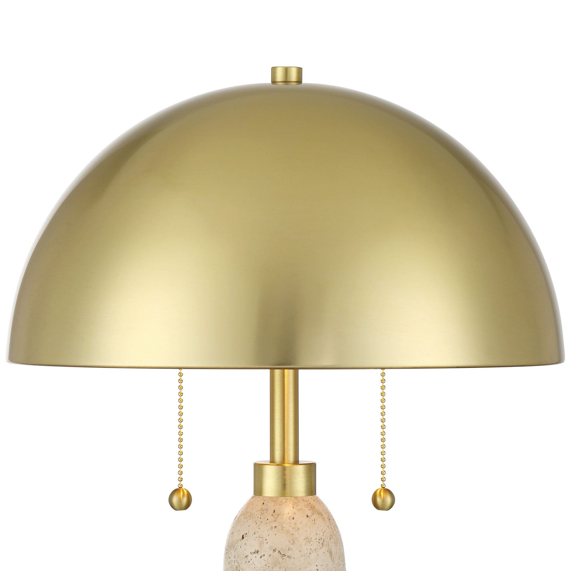 Image 2 Possini Euro Chanterelle 24 1/2" Faux Stone Dome Table Lamp Set of 2 more views